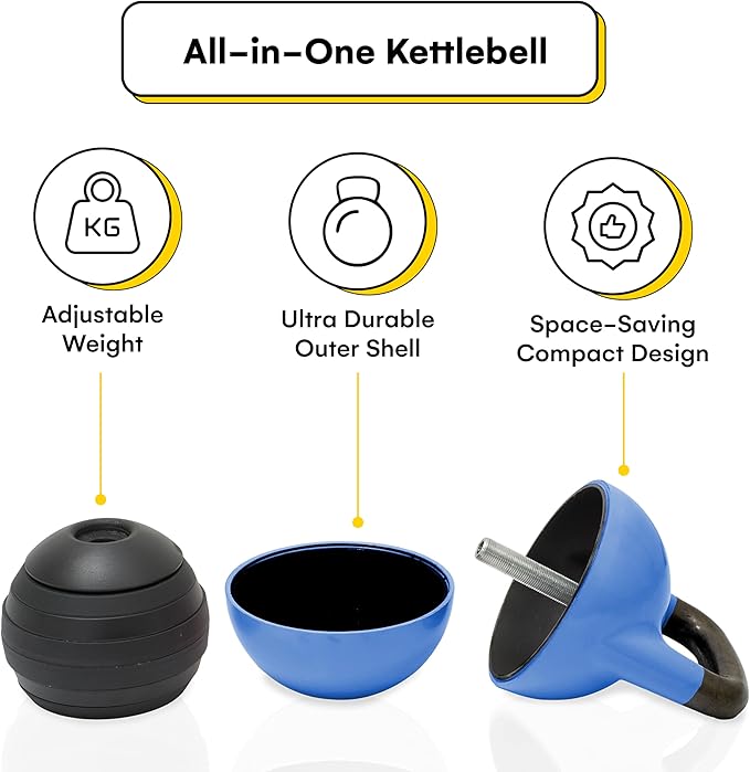Kettlebell Kings Powder Coated Kettlebell Weights - 9-97 lb Strength Training Kettlebells for Men and Women - Hand Weights Workout Gym Equipment - Weights Set for Home Gym- New