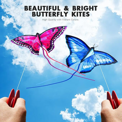 TOY Life Kites for Kids Ages 4-8 8-12, Large Butterfly Kites for Adults and Toddlers Age 3-5, Outdoor Toy Games Beach Kite Easy to Fly for Girls Boys