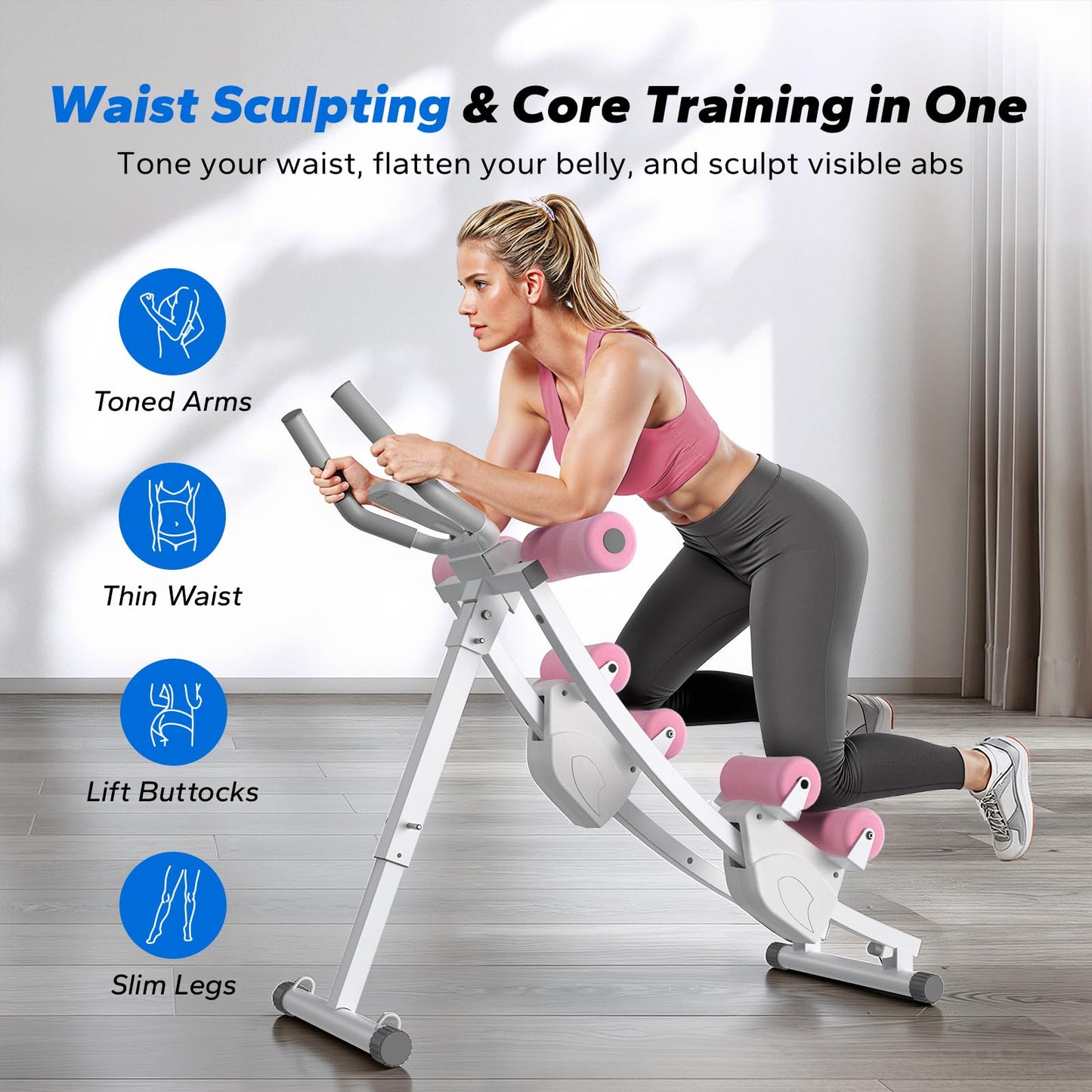 MERACH Ab Machine, Adjustable Ab Trainer Machine, AB Workout Equipment
