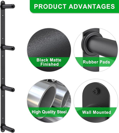 "Kipika Weight Plate Storage Rack - Wall Mounted Weight Plate Holder with Durable Steel Construction Organizer for Olympic Plates, 1000lb Capacity, Space-Saving for Home Gym"