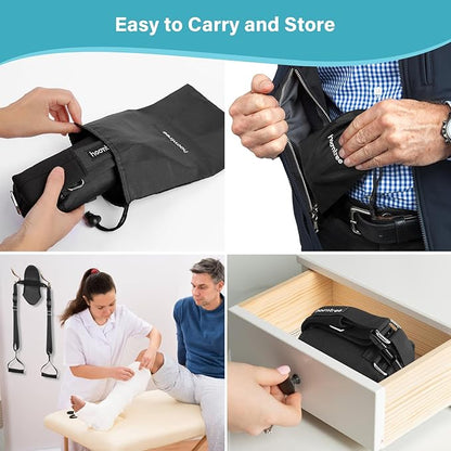 Knee Replacement Recovery Aids,Knee Surgery Recovery Equipment with Padded Handle and Foot Sleeve,Heel Slides Physical Therapy Equipment Speed Hip Recovery,Increase Range of Motion and Relieve Pain