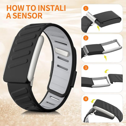 Sport Bicep Band Compatible with WHOOP 5.0 One and Peak, Soft Adjustable Silicone Waterproof Breathable Replacement Wristbands for Whoop 5.0 Accessory for Health & Fitness Wearable