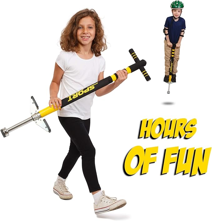 New Bounce Pogo Stick for Kids - Pogo Sticks, 40 to 80 Lbs - Sport Edition, Quality, Easy Grip, PogoStick for Hours of Wholesome Fun