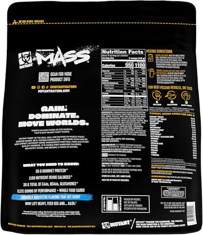 Mutant Mass | Weight Mass Gainer Protein Powder - high Calorie Protein Powder for Muscular Mass - Vanilla Ice Cream - 5 Pound