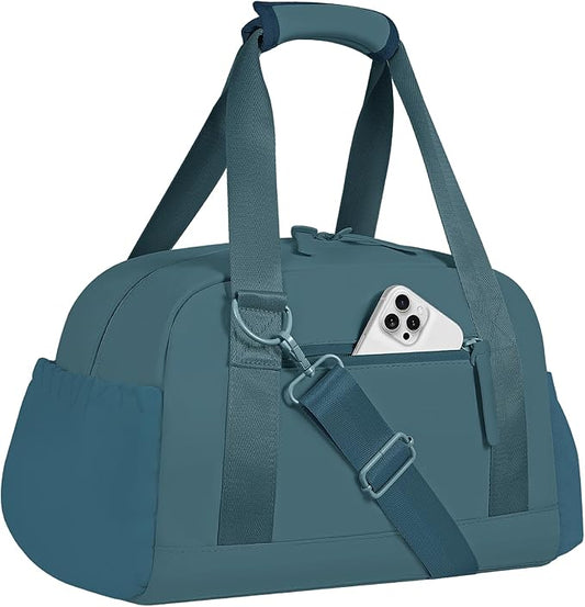 Small Gym Bag 14 inch for Women & Men Mini Gym Duffel Bag with Wet Compartment Waterproof Travel