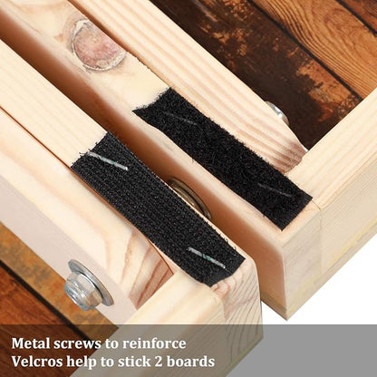 Solid Wood Premium Corn Hole Outdoor Game Set, 2 Regulation and Waterproof Cornhole Game Boards, with 8 Toss Bags, Perfect for Outdoor Indoor