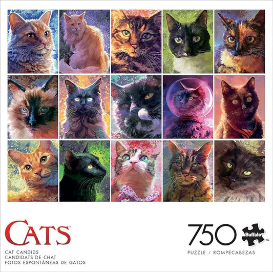 Buffalo Games - Louise Goalby - Cat Candids - 750 Piece Jigsaw Puzzle for Adults -Challenging