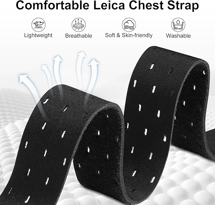 26mm QuickFit Heart Rate Chest Strap Compatible with Garmin Fenix 6X/6X Pro/7X/Fenix 8 51mm/5X/5X Plus/3, Soft Sport Nylon for Instinct 3 50mm Band/Descent MK1/D2 Delta PX/D2 Charlie Men Women