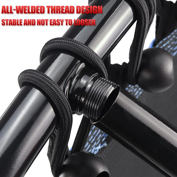 Newan 40"-48" Silent Mini Trampoline Fitness Trampoline Bungee Rebounder Jumping Cardio Trainer Workout for Adults-Max Limit 330lbs