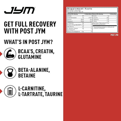 JYM Supplement Science Post JYM Active Matrix Rainbow Sherbet Amino Recovery Powder Pure Creatine HCL, BCAA?™s, Glutamine, Carnitine, Betaine, Taurine for Strength, Repair, Performance 30 Servings
