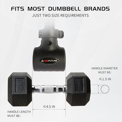 3 in 1 Dumbbell Converter Bar Set - Convert Dumbbells to Barbell & Kettlebell for Home Gym, Multi-Functional Strength Training Bar with Secure Clamps, Space-Saving Weight Lifting System (Black)