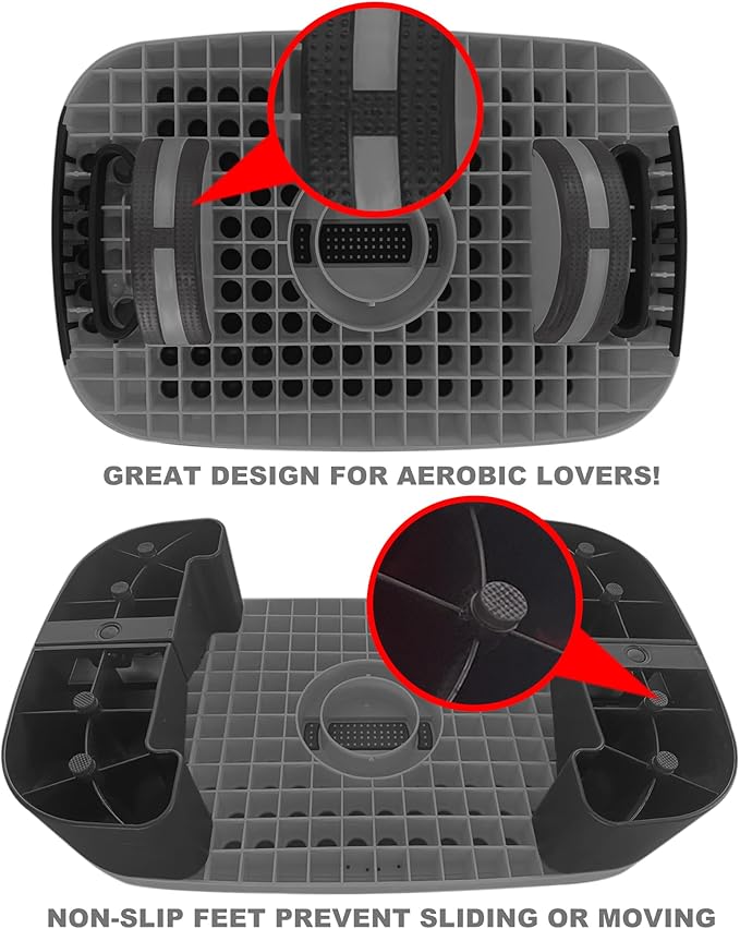 4-In-1 Aerobic Balance Board and Step Up Exercise Platform - Adjustable Multifunctional Balance Board Slant Board, Steppers for Exercise - Home Workout Non Slip Stepper Platform