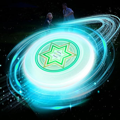 49 LEDs Flying Ring: Super Bright LED Flying Disc, Light Up Flying Disc with 16 Million Color RGB, Rechargeable 175g Flying Ring for Camping Games Beach Birthday Easter Gifts for Kid Adult