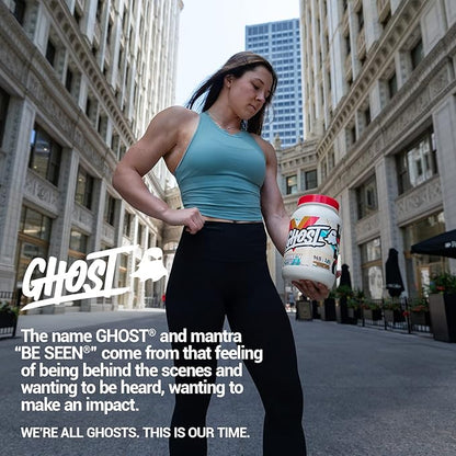 GHOST Whey Protein Powder, Peanut Butter Cereal Milk - 2LB, 26G of Protein - Whey Protein Blend - ­Post Workout Fitness & Nutrition Shakes, Smoothies, Baking & Cooking - Soy & Gluten-Free