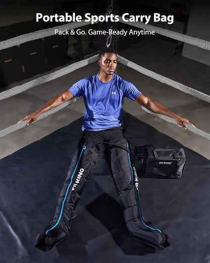 FIT KING Upgraded Leg Massager Recovery Boots, Professional Air Compression Recovery System for Circulation & Fast Athlete Recovery, Cordless Rechargeable Compression Boots (Large)
