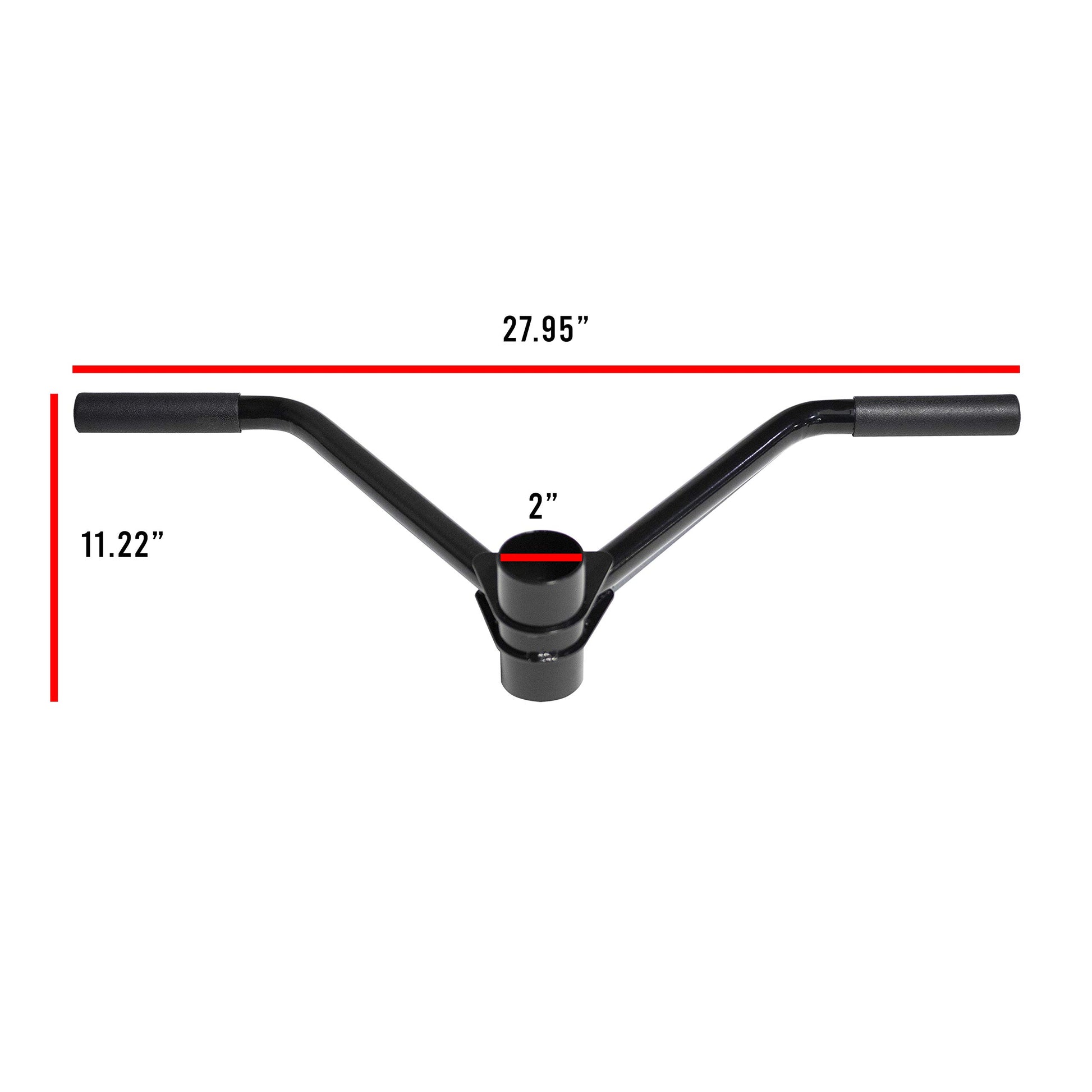 CAP Barbell PRO Straight T-Bar Row Attachment for 2-Inch Olympic Bar, Black