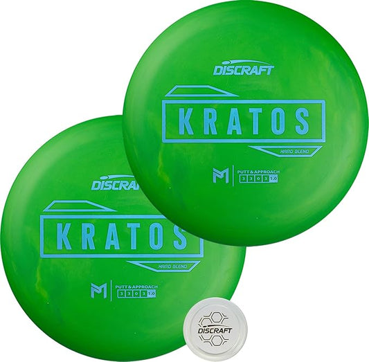 Discraft Hard Kratos 2-Pack - Matching Putt and Approach Discs in Durable Hard Plastic - 170-172g
