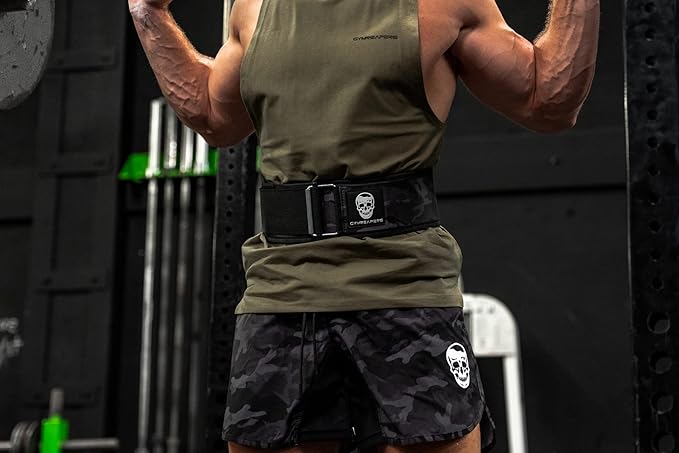 Gymreapers Quick Locking Weight Lifting Belt for Men Gym Belt for Powerlifting Deadlift Belt with 4 Inch Neoprene Metal Buckle Back Support Weightlifting Belt Women