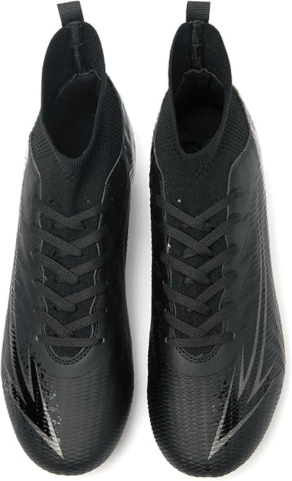 Men's High Top Soccer Shoes FG Long Spikes Adult Football Shoes Lightweight Professional Athletic Training