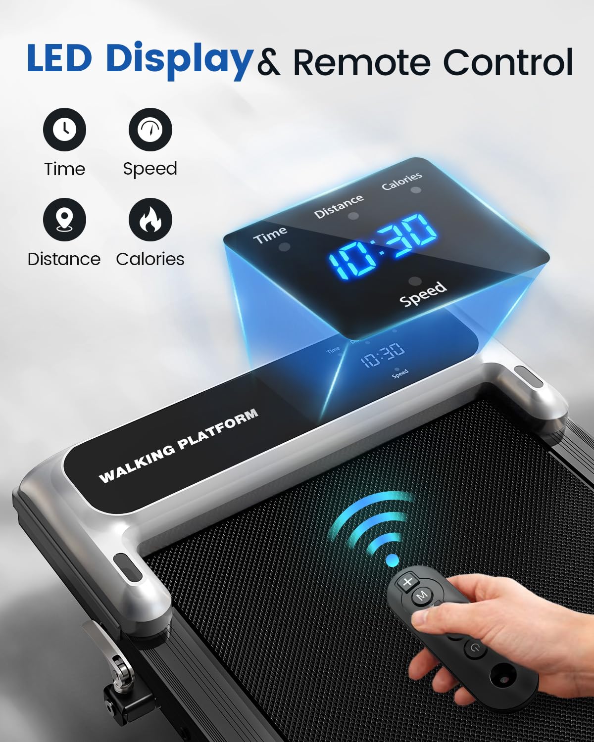 Walking Pad Treadmill for Home, Walking Pad with Incline and Handle Bar