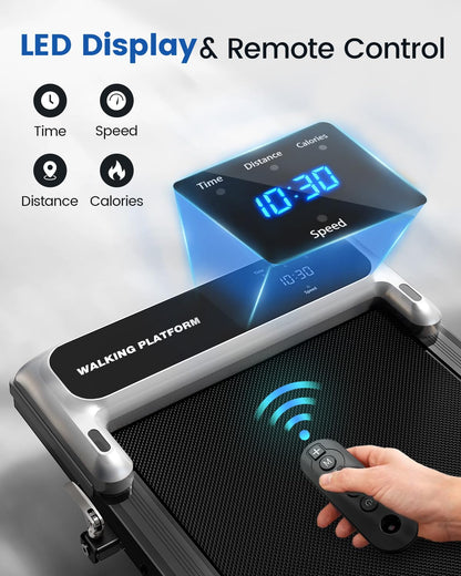 Walking Pad Treadmill for Home, Walking Pad with Incline and Handle Bar