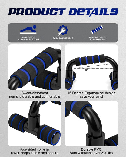 Citufuol Portable Ergonomic Push Up Bars, Robust Pushup Handles