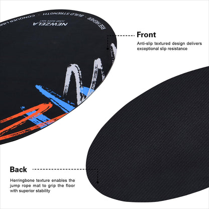 Jump Rope Mat, Shock-Absorbing Non-Slip Rubber Pad for Indoor and Outdoor