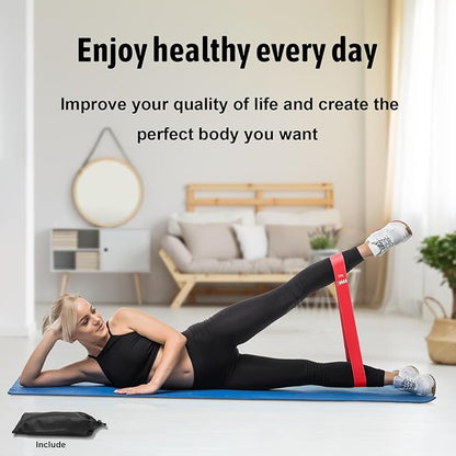 Resistance Bands for Working Out, Exercise Bands Resistance Bands Set with 5 Resistance Levels, Multi-Colored Workout Bands for Indoor & Outdoor Fitness, Leg Strength Training, Yoga