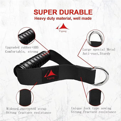Heavy Duty Gym Workout Handles Attachment for Cable Machine,Resistance Band,Pulley System Home Exercise Equipment, Compatible with Bowflex,Total and Smith, Comfortable and Stronger Grip