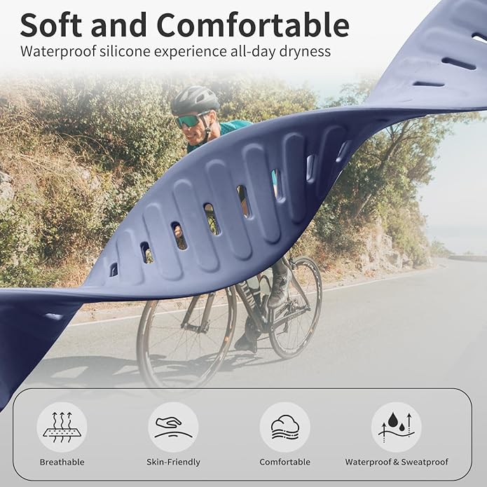 Silicone Sport Band Compatible with Whoop 4.0 Band for Men Women,Soft Comfort Durable Replacement Wristbands for Whoop 5.0 Silicone Bands