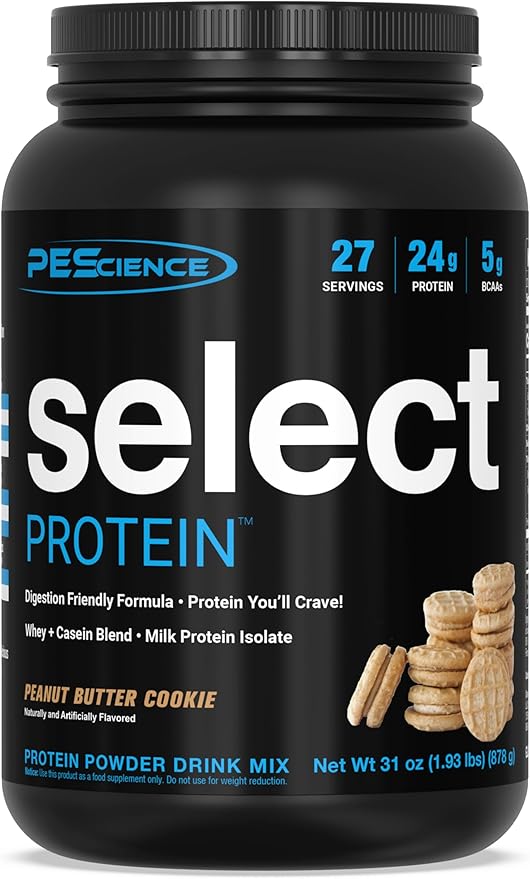 PEScience Select Protein Powder, Whey and Casein Blend, Clean Protein Powder for Women and Men, Low