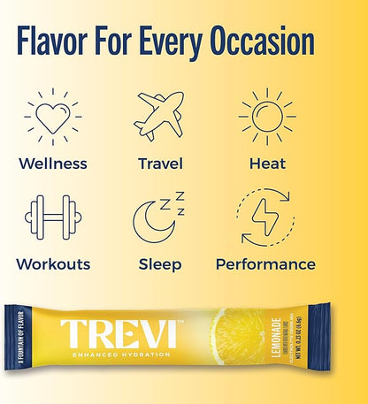 TREVI™ Sugar Free Electrolytes - Drink Mix Hydration Powder Packets - 28 Count - Lemonade