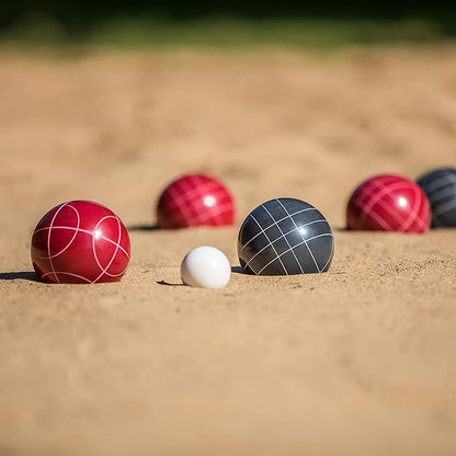 Triumph Sports Competition 100mm Resin Bocce Ball Outdoor Game Set with Carrying Bag for Easy Storage,Multi,One Size,35-7103-3
