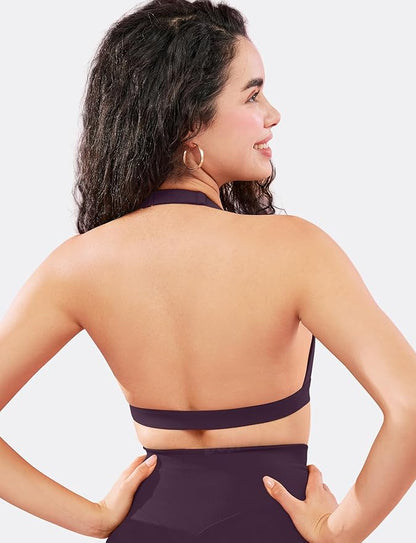 VOYJOY Sports Bras for Women Basic Wireless Bra Crop Workout Yoga Bra Sexy Tank Top