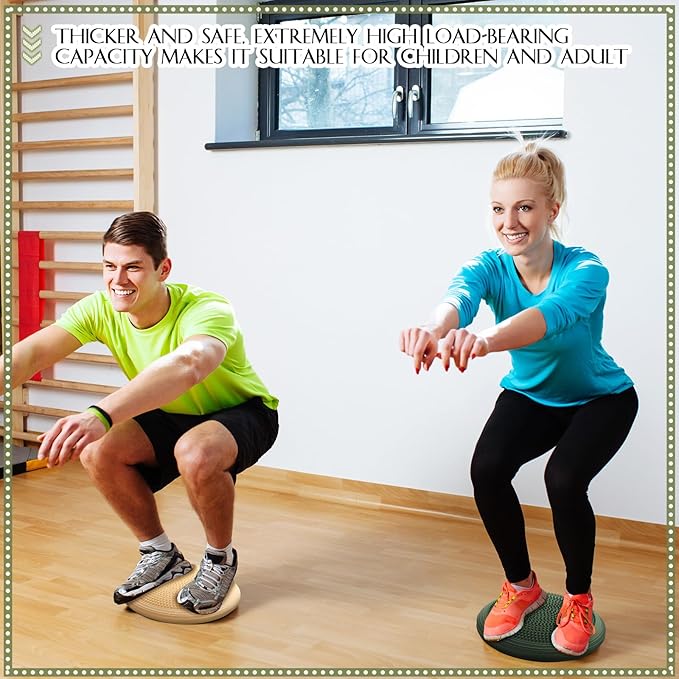 Libima 4 Pcs Wiggle Seat Inflated Wobble Cushion for Sensory Kid 13 Inches Balance Disc Flexible Seating for Classroom Sensory Pad for Chair Wiggle Cushion with Needle Pump