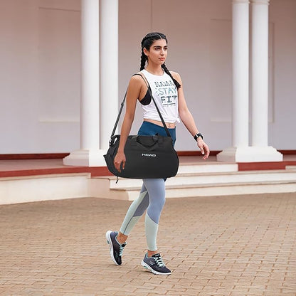 HEAD 32L Carry On Women Gym Duffel Bag with Shoes Compartment, Lightweight Crossbody Women Sport Bag for Men & Women, Workout Tote Bag Handbag for Business/Fitness/Yoga/Weekender Overnight