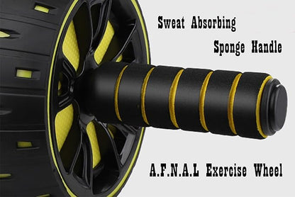 AB Wheel Roller, Exercise Abdominal Wheel Fitness for Gym & Home, Work-out Strength-Training Equipment with Knee Pad