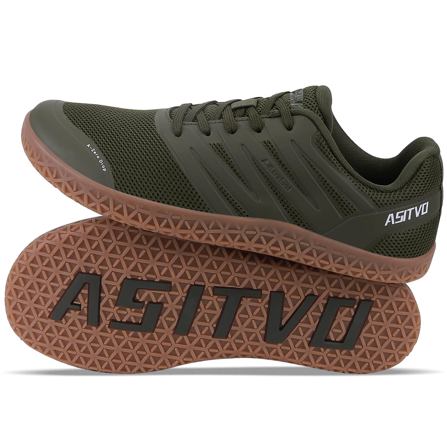 ASITVO Wide Men's Barefoot Zero Drop Sole Minimalist Width Toe Box Walking Shoes Sneakers Size 11