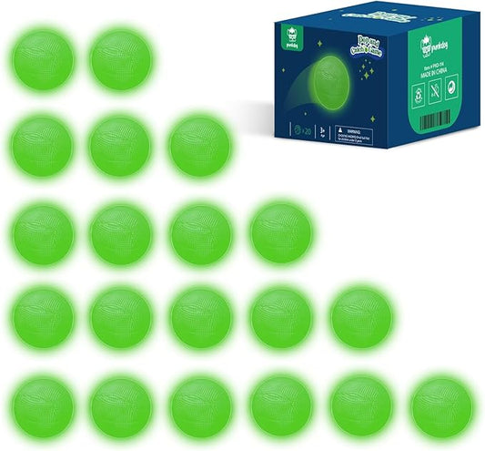 punkdog 20 Glow Balls for Pop and Catch Ball Game- Outdoor Indoor Game Activities for Boys &