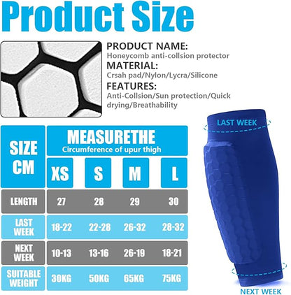 Soccer Shin Guards Shin Pads for Kids Youth Adult, Calf Compression Sleeve with Honeycomb Pads, Support for Shin Splint Baseball Boxing Kickboxing MTB