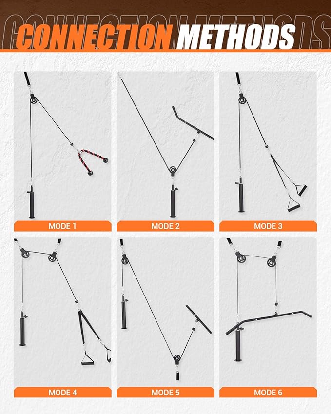 Smith Machine, Power Cage Squat Rack with Cable Crossover, Dual Pulley System, Pull-Up Bar, Home Gym Workout Equipment with Attachments for Strength Training and Weightlifting