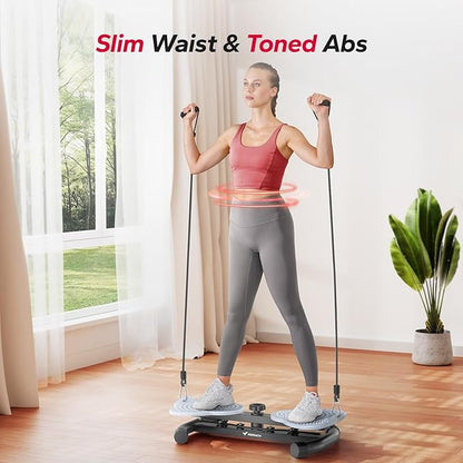 MERACH Waist Twister Machine, Ab Twist Board with 300 lbs Weight Capacity, Abs Workout for Slim Waist and Core Ab Exercise, Noiseless Home Gym Exercise Equipment for Women Men