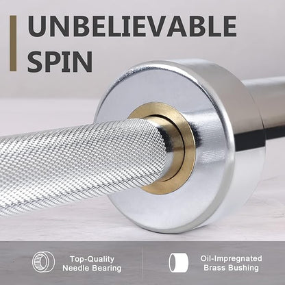 LIONSCOOL 7FT Olympic Barbell for Weightlifting, Power Lifting, 2 Inch Strength Training Bar for Squats, Deadlifts, Presses, Rows, Curls - 700lbs/1000lbs/1500lbs Capacity