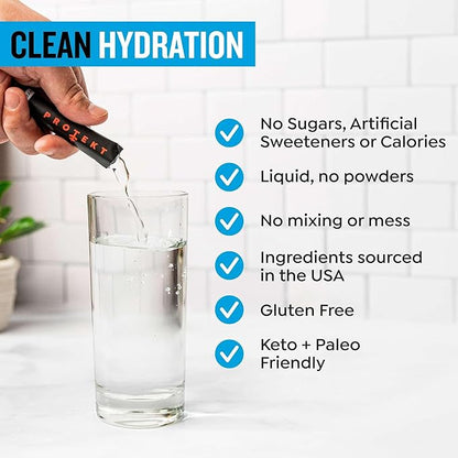Electrolyte Packets for Recovery & Hydration | Organic & Sugar-Free Electrolytes Drinks | Works Faster Than Powder Drink | On-The-Go Liquid Hydration Drink | Lemonade, 30 Pack