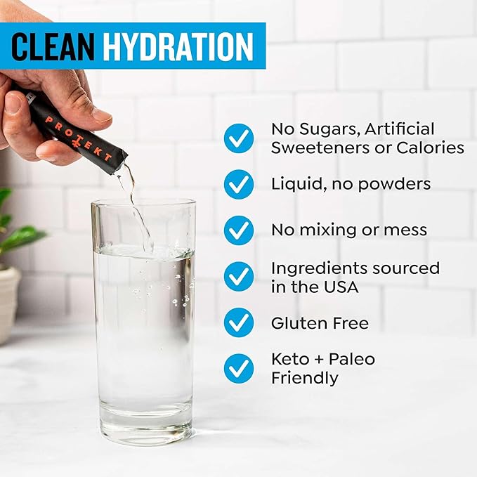 Electrolyte Packets for Recovery & Hydration | Organic & Sugar-Free Electrolytes Drinks | Works Faster Than Powder Drink | On-The-Go Liquid Hydration Drink | Watermelon, 30 Pack