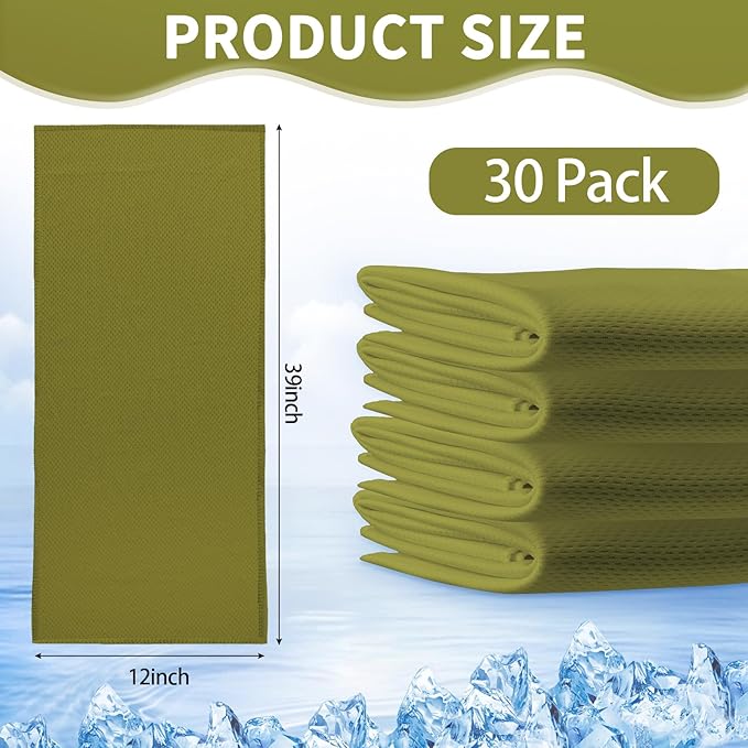 Honoson Cooling Towel Bulk - Neck & Face Cool Chilly Towels Microfiber Breathable Sport Sweat Rag for Gym, Yoga, Travel, Camping, Running, Outdoor
