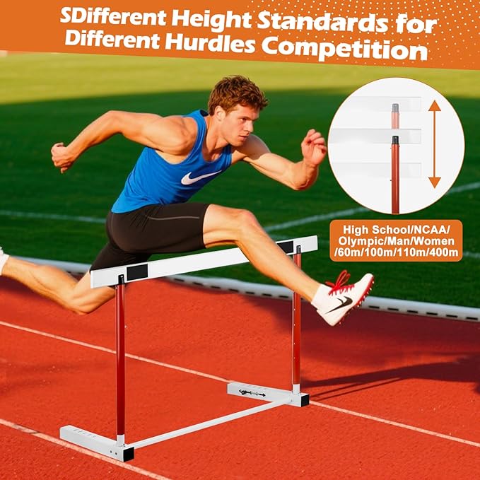 Adjustable Hurdle Training Hurdle Track and Field Equipment Professional Track and Field Hurdles with Counterweight for Personal Training Track and Field Competition