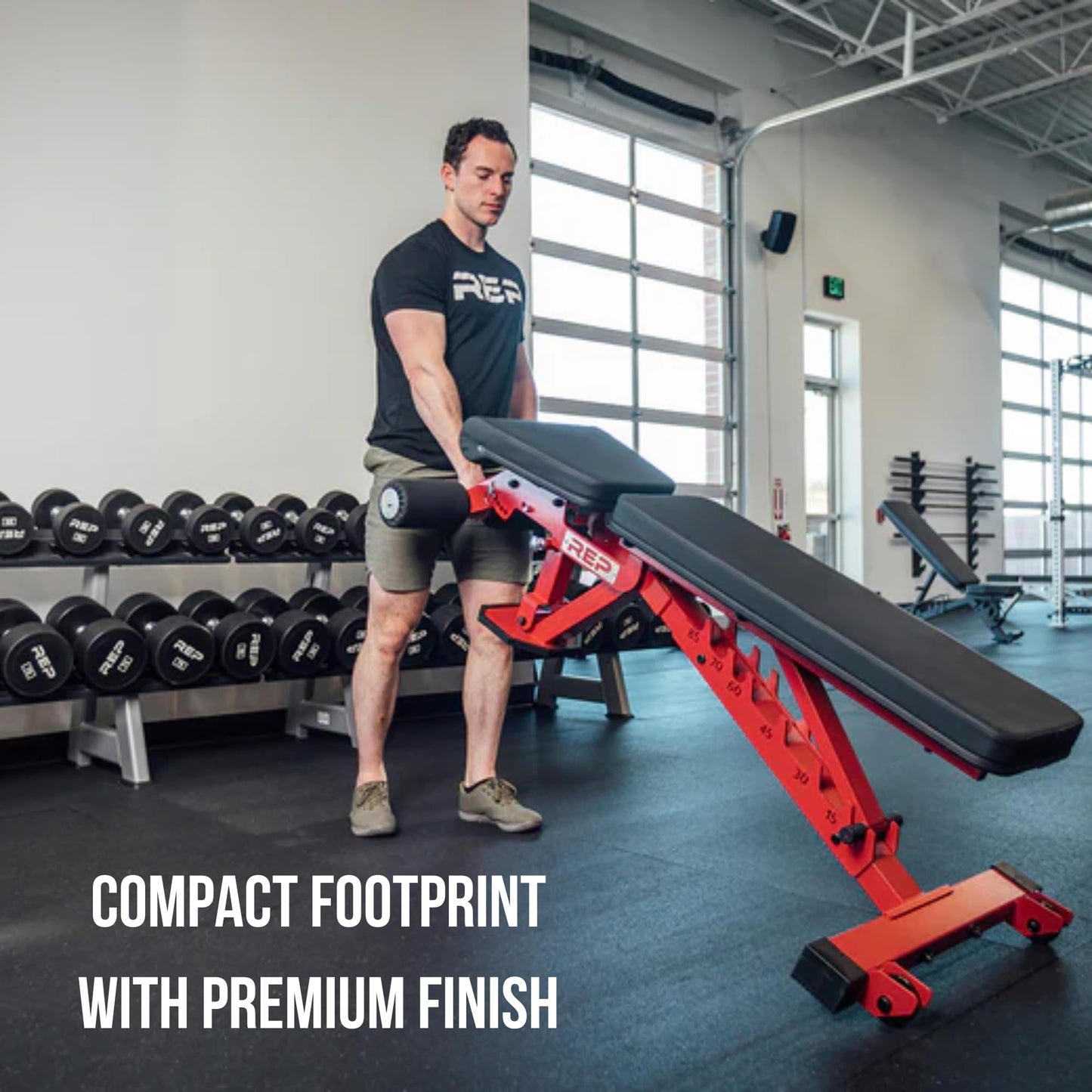 REP Foldable Incline Decline Bench | FID Platform for Home Gym | Compact Portable Fitness