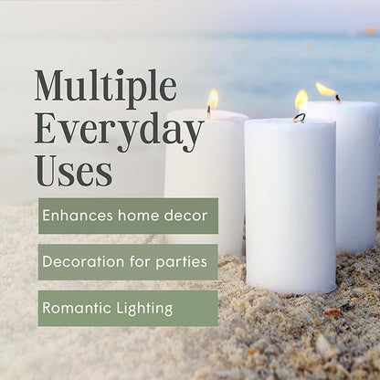 Mister Candle - 3 inch by 4 inch Tall Citronella Scented Pillar Candles (Set of 3) - Indoor & Outdoor Use