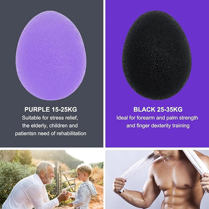 Stress Balls for Adults, Hand Exersicers for Strength, Squeeze Balls for Hand Therapy, Hand Exersice Balls for Hand, Finger and Wrist Training with Carrying Bag